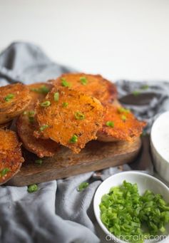 Deliciously Crunchy Parmesan Garlic Baked Potatoes With Yogurt Dip