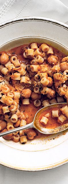 Ditalini with Chickpeas and Garlic-Rosemary Oil