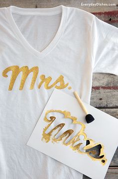 DIY Mrs T-shirt Instructions