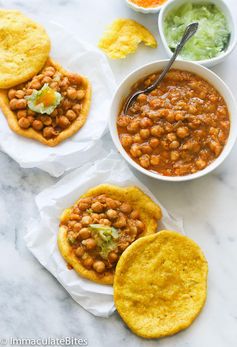 Doubles (Curry Chickpeas and Spicy Flat Bread