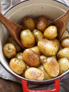 Dutch Oven Herbed Potatoes (No Peel, No Boil, No Bake!