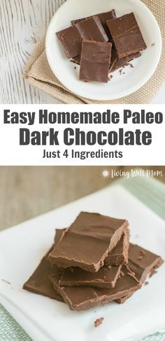 Easy Homemade Paleo Dark Chocolate