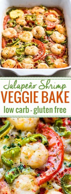 EASY Jalapeño Shrimp Veggie Bake (Low Carb, Grain Free