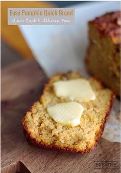 Easy Pumpkin Quick Bread - Low Carb and Gluten Free