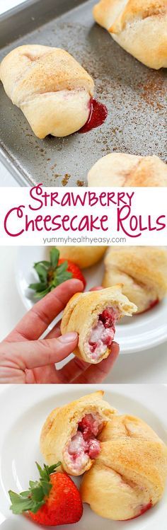 Easy Strawberry Cheesecake Rolls