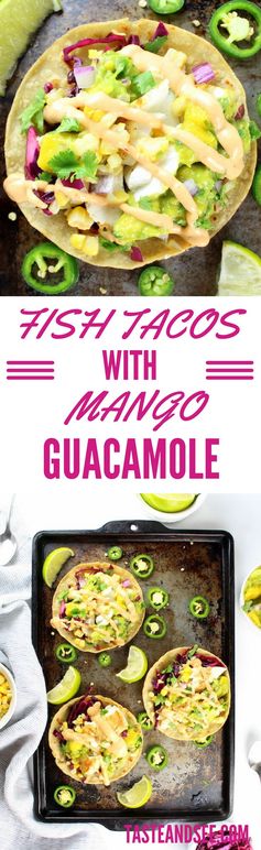 Fish Tacos with Mango Guacamole