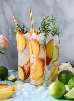 Fresh Peach Gin and Tonic