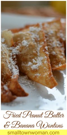 Fried Peanut Butter & Banana Wontons