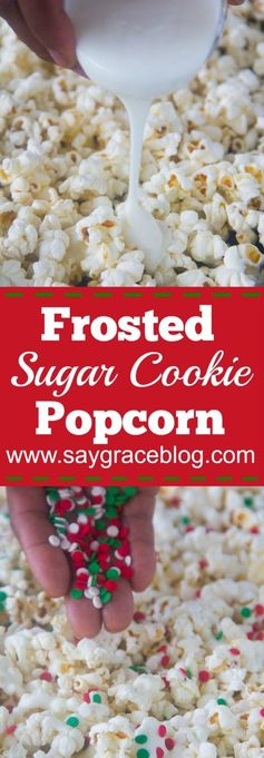 Frosted Sugar Cookie Popcorn