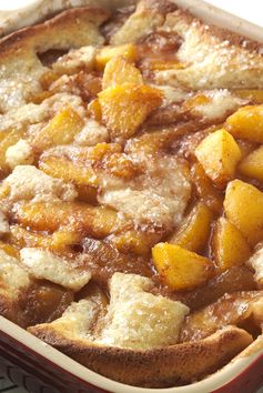 Gluten-Free Peach Cobbler made with baking mix