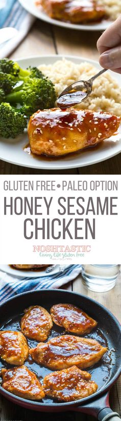 Gluten Free Sesame Chicken with Honey (paleo option