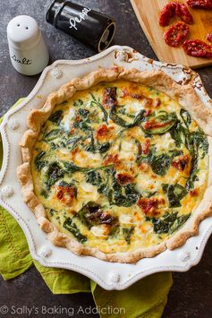 Goat Cheese Spinach & Sun-Dried Tomato Quiche