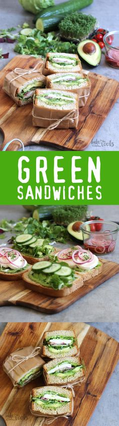 Grüne Sandwiches