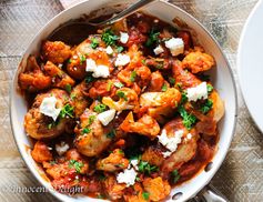 Greek Chicken with Tomatoes, Cauliflower and Feta