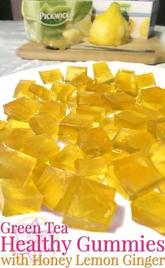 Green Tea Healthy Gummies with Honey Lemon Ginger