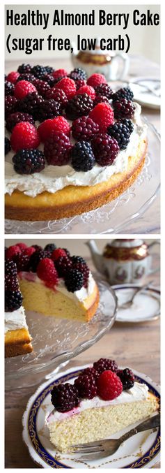 Healthy Almond Berry Cake