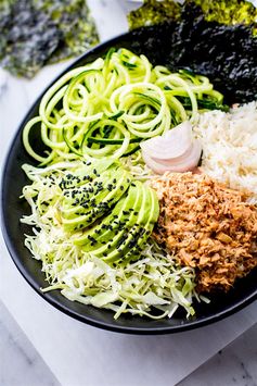 Healthy Avocado Tuna Salad Sushi Bowls (Gluten Free, Low Mercury