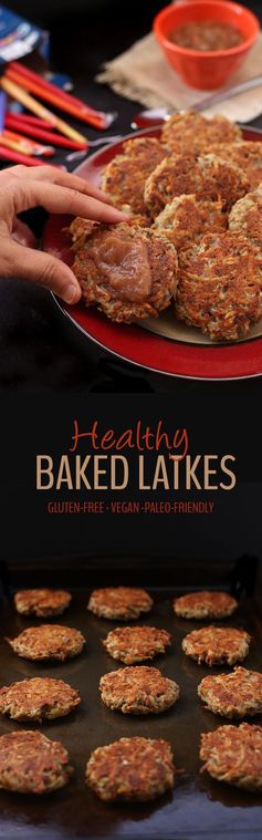 Healthy Baked Latkes – Gluten-Free + Vegan