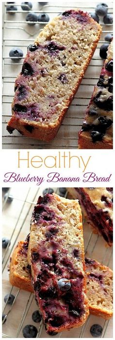 Healthy Blueberry Banana Bread