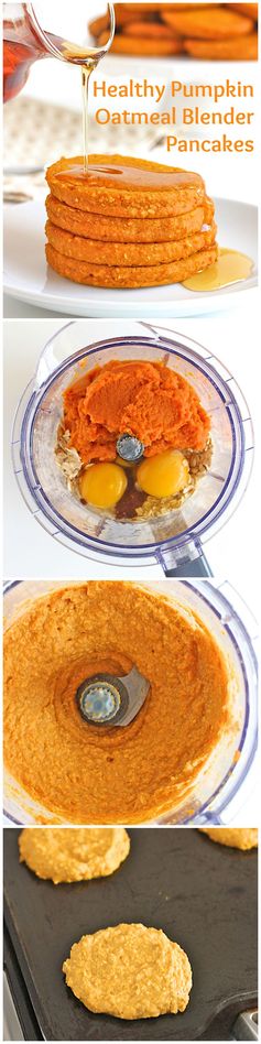 Healthy Pumpkin Oatmeal Blender Pancakes