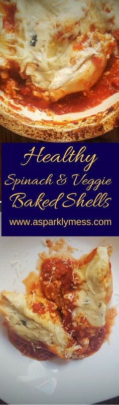 Healthy Spinach & Veggie Baked Shells