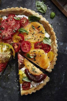 Heirloom Tomato Tart with Ricotta and Basil