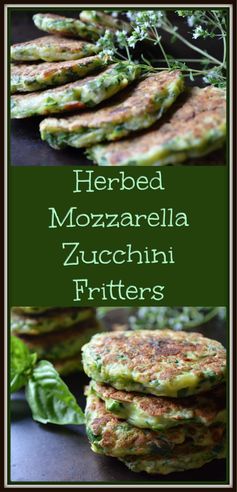 Herbed Mozzarella Zucchini Fritters