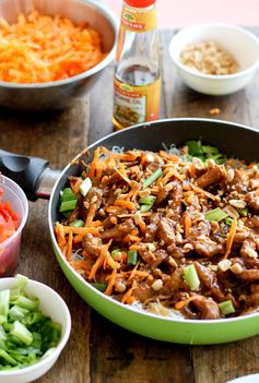 Hoisin Pork with Rice Noodles