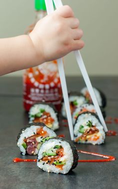 Homemade Bacon Avocado Sushi