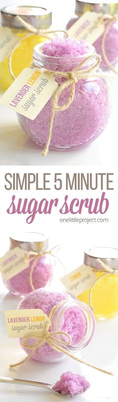 Homemade Sugar Scrub | Lemon and Lavender Lemon Sugar Scrub