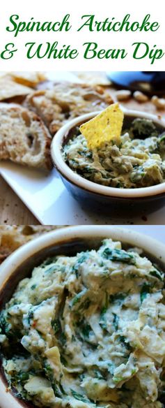 Hot Spinach, Artichoke and White Bean Dip