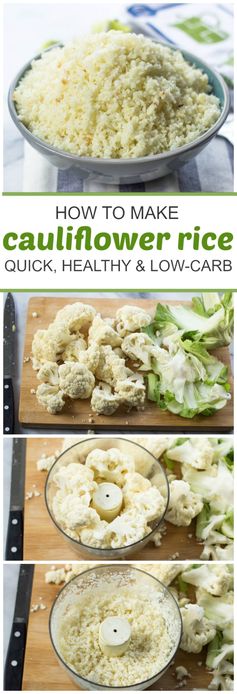 How To Make Cauliflower Rice (Quick, Healthy, Low-Carb, Paleo