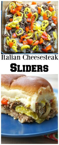 Italian Cheesesteak Sliders