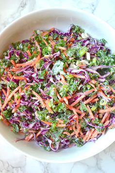 Kale Slaw with Creamy Greek Yogurt Dressing