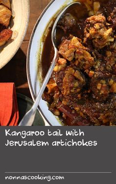 Kangaroo tail with Jerusalem artichokes