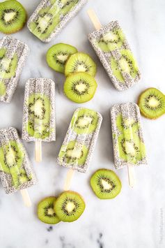 Kiwi Coconut Chia Popsicles