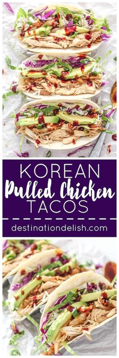 Korean Pulled Chicken Tacos