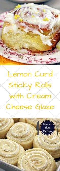 Lemon Curd Sticky Rolls with Cream Cheese Frs