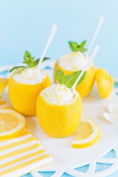 Lemon Frozen Yogurt Cups