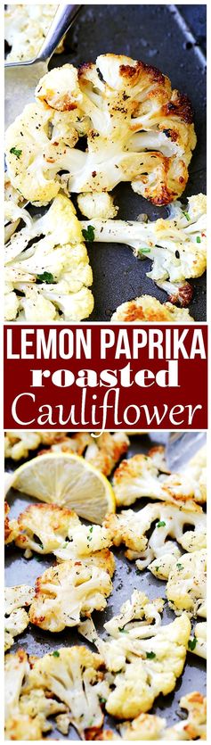 Lemon Paprika Roasted Cauliflower