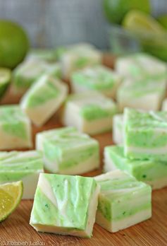 Lime Coconut Swirl Fudge