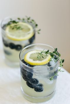 Limoncello Prosecco with Blueberries and Thyme