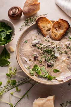 Loaded Creamy Mushroom Soup