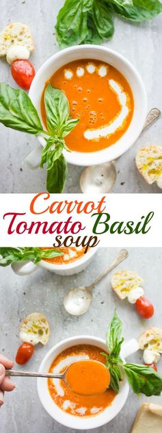 Luscious Carrot Tomato Basil Soup