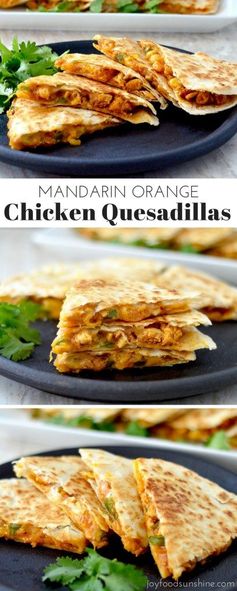 Mandarin Orange Chicken Quesadillas