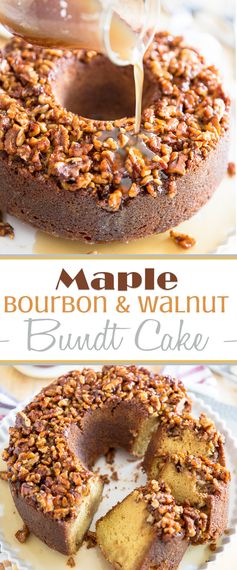 Maple Bourbon Walnut Cake