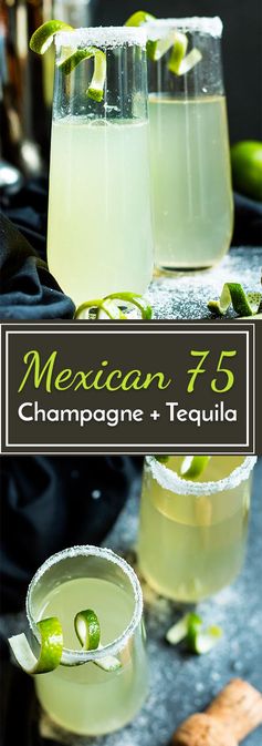 Mexican 75 | Tequila + Champagne Cocktail