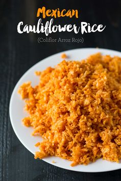 Mexican Cauliflower Rice (Coliflor Arroz Rojo