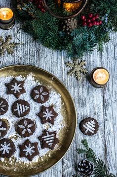 Mexican chocolate shortbread cookies