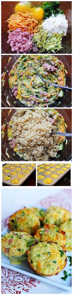 Mini Ham and Cheese Quinoa Cups